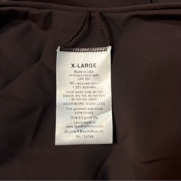 NEW Mara Hoffman Lattice Underwire One Piece Swimsuit Brown Size XL - Picture 11 of 14